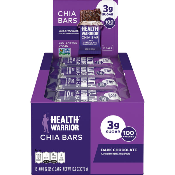 Health Warrior Chia Bars Dark Chocolate 15 Bars
